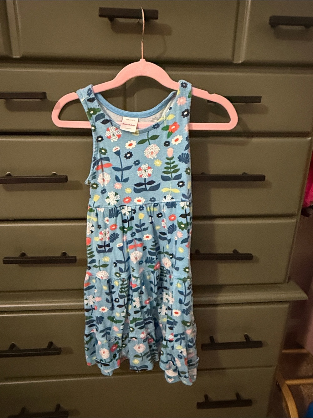Hanna Andersson Blue Floral Tank dress